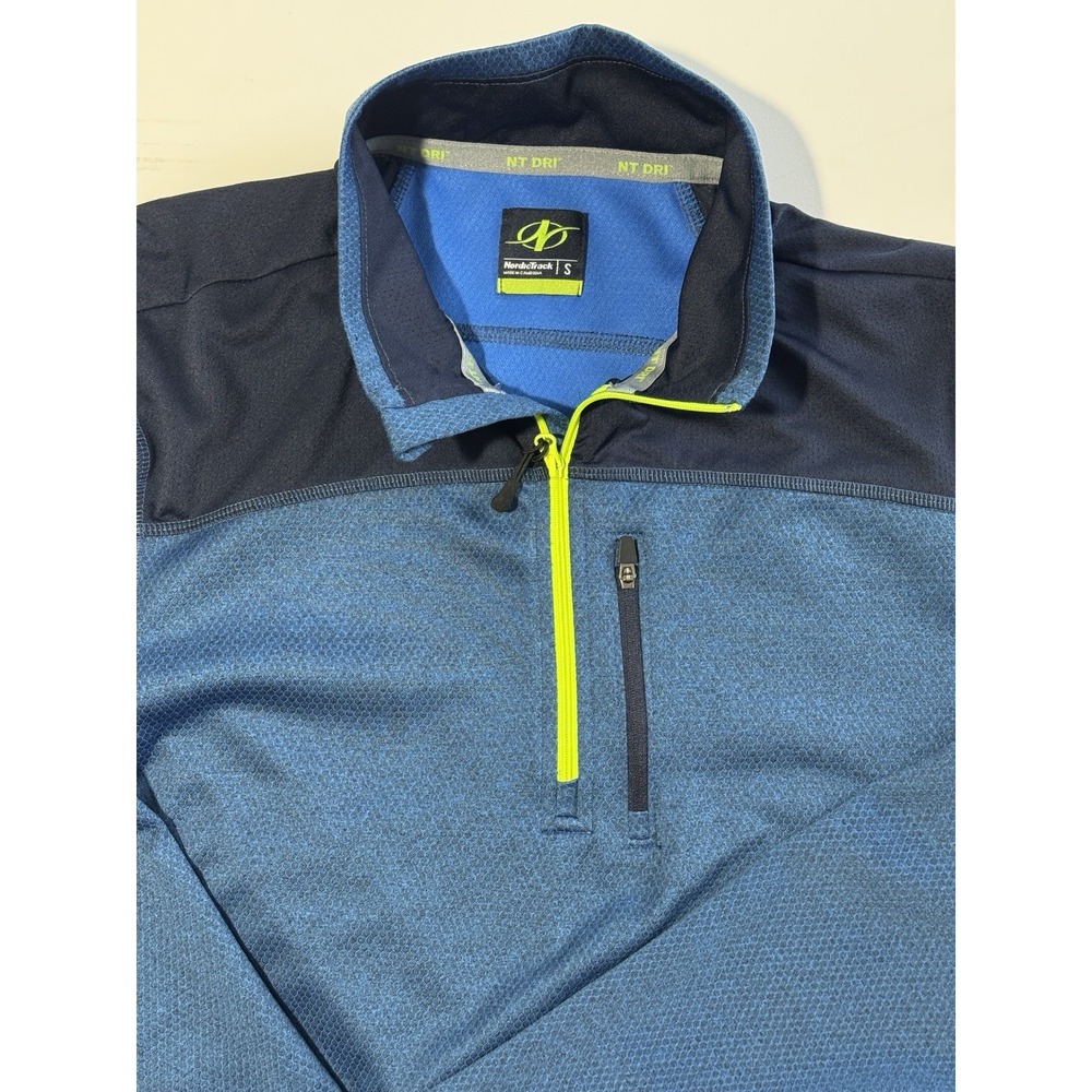 Men's‎ Nordic track NT Dri quarter zip fleece shirt size Small Long Sleeve